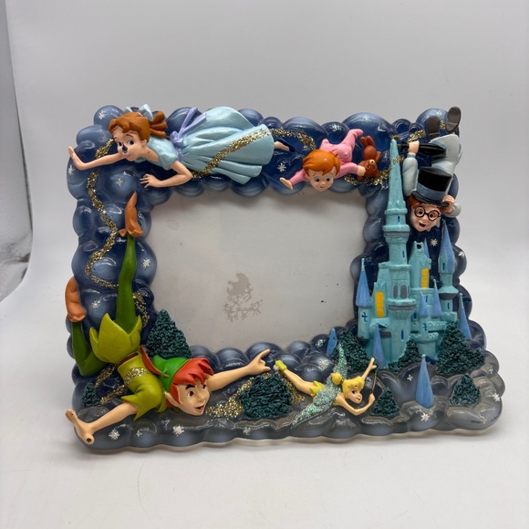 Disney Parks Faries Tinkerbell Peter Pan Castle 3D Ceramic Photo Frame - Picture 1 of 16